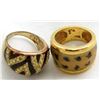 Image 2 : 2 GOLD COLORED STERLING RINGS