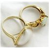Image 2 : 2 STERLING RINGS WITH GOLD COLORED BANDS