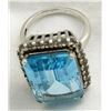 Image 2 : STERLING RING WITH LARGE BLUE STONE