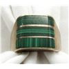 Image 1 : MEXICO SIZE 11 RING WITH GREEN FRONT