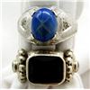 Image 1 : 2 STERLILNG RINGS WITH BLUE STONES