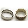 Image 2 : TWO BAND TYPE SILVER RINGS SIZES 8 & 10