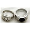 Image 2 : 2 MENS STERLING RINGS SIZE 11