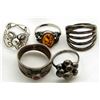 Image 2 : LOT OF 5 SILVER RINGS