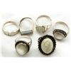 Image 2 : LOT OF 6 STERLING RINGS SIZES 6-9
