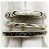 Image 1 : 3 STERLING SILVER RINGS SIZES 6-7
