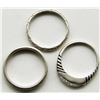 Image 2 : 3 STERLING SILVER RINGS SIZES 6-7