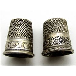 TWO STERLING THIMBLES TOTAL 4.3 DWT