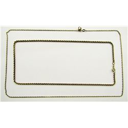 2 STERLING SILVER CHAINS GOLD COLORED