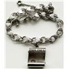 Image 1 : 8" STERLING BRACELET W/ "DIPLOMA" PEND