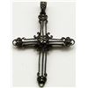 Image 1 : 2" STERLING CROSS PENDANT TOTAL 4.3 DWT