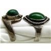 Image 2 : 2 STERLING RINGS WITH GREEN STONES