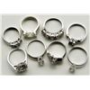 Image 1 : LOT OF 8 STERLING SILVER RINGS ALL WITH