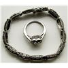Image 1 : 7" BRACELET + SZ 7 RING TOTAL 9.8 DWT