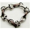 Image 1 : 7" STERLING BRACELET W/ BROWN LINKS