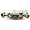 Image 2 : 7" STERLING BRACELET W/ BROWN LINKS
