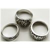 Image 2 : 3 STERLING RINGS  IMITATION DIAMONDS!