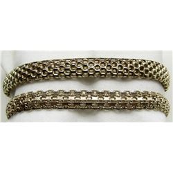 TWO 7" STERLING BRACELETS