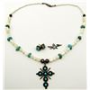 Image 1 : STERLING LOT: (1)NECKLACE WITH TURQUOISE AND