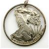 Image 2 : STERLING CHAIN WITH 1943 WALKING LIBERTY