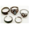 Image 2 : 6-STERLING RINGS WITH BLUE STONES.
