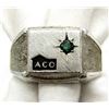 Image 1 : ACO STERLING MENS RING WITH LIGHT BLUE STONE