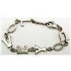 Image 1 : ITALY STERLING PANEL BRACELET: SPELLS I LOVE YOU