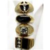 Image 2 : 4-ANTIQUE MENS RINGS WITH BLACK ONYX &