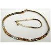 Image 1 : MATCHING ITALY STERLING BRAIDED NECKLACE &