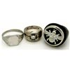 Image 2 : 2-LARGE MENS 925 RINGS VARIOUS SIZES 7-13