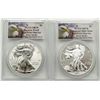 Image 2 : 2013 AMERICAN SILVER EAGLE (2)COIN GRADED