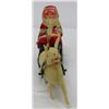 Image 2 : VINTAGE CELLULOID WIND UP SANTA TIN & PLASTIC TOY