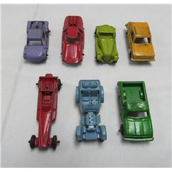 7 VINTAGE TOOTSIETOY CARS & TRUCKS.