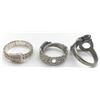 Image 2 : 4-STERLING RINGS WITH DIFFERENT DESIGNS