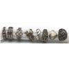 Image 1 : 8-STERLING RINGS WITH ALL DIFFERENT DESIGNS