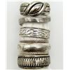 Image 1 : 5-ANTIQUE STERLING RINGS WITH DIFFERENT