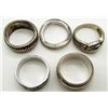 Image 2 : 5-ANTIQUE STERLING RINGS WITH DIFFERENT