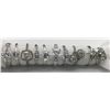 Image 1 : 10-STERLING RINGS WITH CZ STONE ACCENTS.