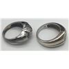Image 2 : 2-MEN'S STERLING RINGS WITH CLEAR STONE