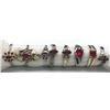 Image 1 : 8-ANTIQUE STERLING RINGS WITH DEEP RED STONE