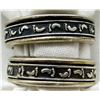 Image 1 : 2-STERLING MEN'S RINGS WITH FEET ENGRAVING