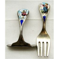 LITTLE BOY BLUE STERLING DECORATIVE FORK AND