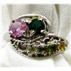 Image 2 : STERLING PENDANT WITH MULTI COLORED DESIGN