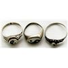 Image 2 : 3-STERLING "PEACE" RINGS