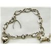 Image 1 : STERLING CHARM BRACELET WITH (1)DOG, (1)