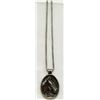 Image 2 : 16 INCH STERLING NECKLACE WITH HORSE PENDANT