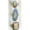 Image 1 : 3-ANTIQUE STERLING CAMEO RINGS