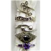 Image 1 : 5-STERLING RINGS WITH MULTI COLORED STONE