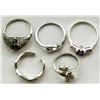 Image 2 : 5-STERLING RINGS WITH MULTI COLORED STONE