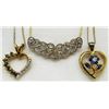 Image 1 : 4-STERLING GOLD FILLED CHAING & (1)HEART